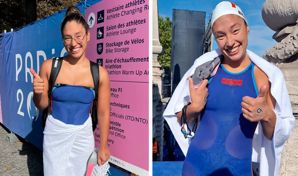 La nadadora acabó en el puesto 21 e hizo un tiempo de 02:12:44 en París 2024. Foto: Grupo La República/Carlos Salinas/IPD