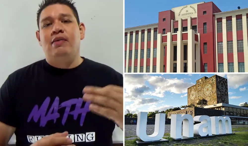 El profesor mexicano destacó el sistema riguroso de calificación de la UNI a diferencia de la UNAM. Foto: composición LR/Math Rocks/UNI/UNAM