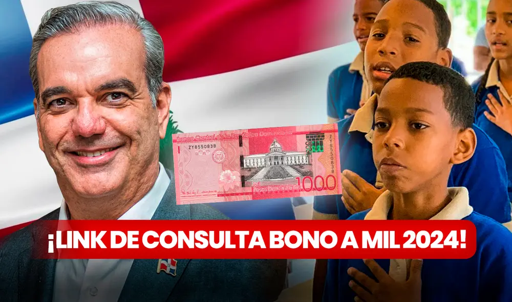 El Bono a Mil apoya a los padres de familia con RD$1.000 por cada hijo en escuela pública. Foto: composición LR/Minerd/Gobierno República Dominicana