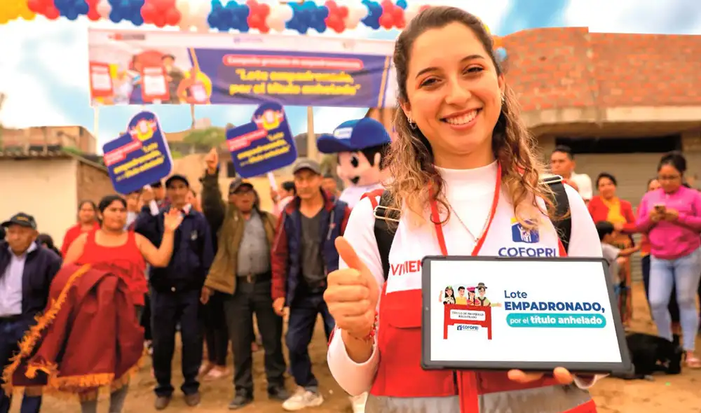 Empadronamiento de lotes de Cofopri para el mes de agosto 2024. Foto: Andina Empadronamiento de lotes de Cofopri para el mes de agosto 2024. Foto: Andina