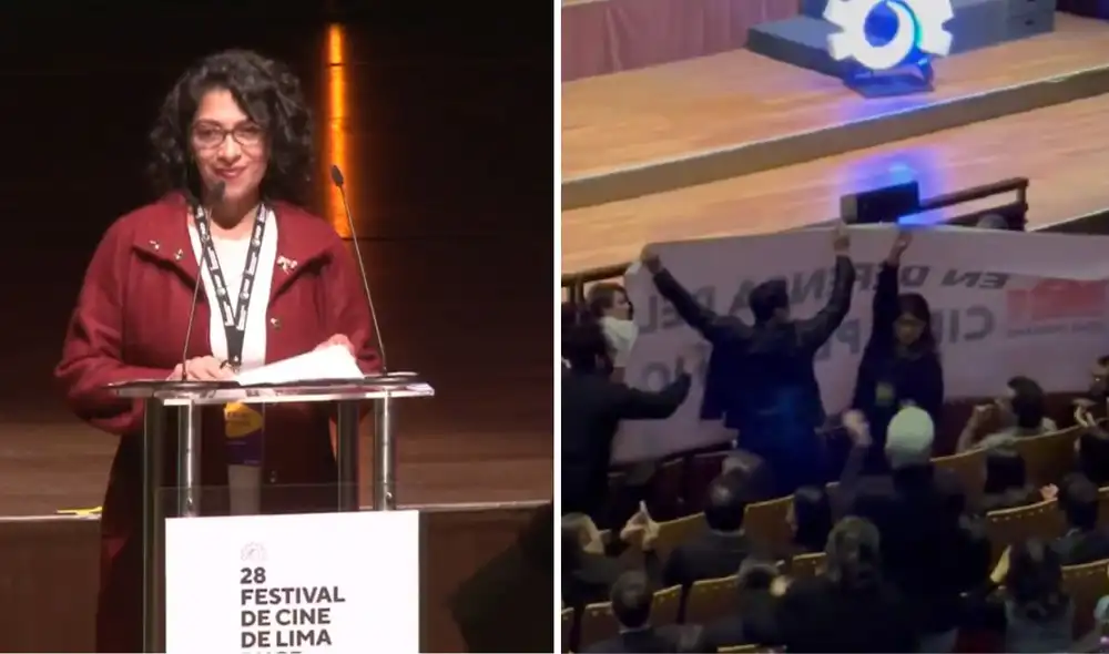 La titular del Mincul hizo caso omiso a las pifias y continuó con sus palabras. Foto: composición LR/captura de Canal N La titular del Mincul hizo caso omiso a las pifias y continuó con sus palabras. Foto: composición LR/captura de Canal N