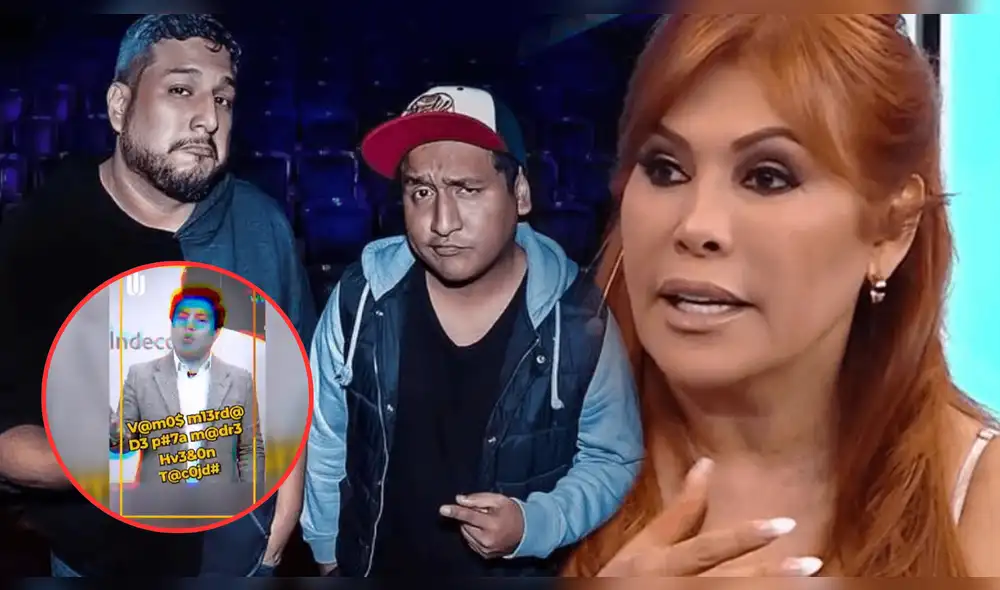Magaly Medina opinó sobre la situación de los conductores de 'Hablando huevadas'. Foto: composición LR/difusión/Magaly TV, la firme Magaly Medina opinó sobre la situación de los conductores de 'Hablando huevadas'. Foto: composición LR/difusión/Magaly TV, la firme