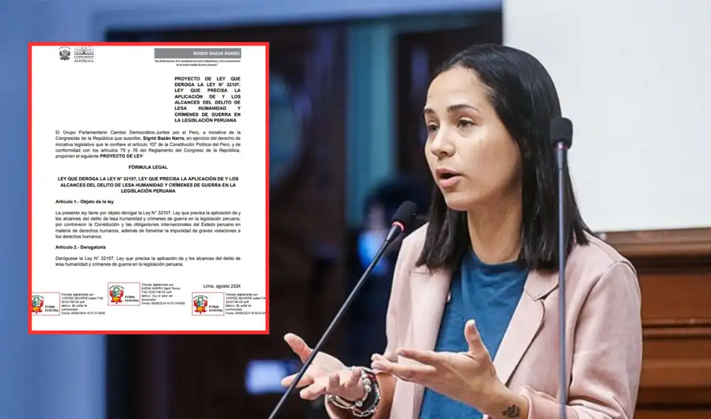 La congresista recalca que la Ley N° 32107 atenta contra la constitución. Foto: composición LR
