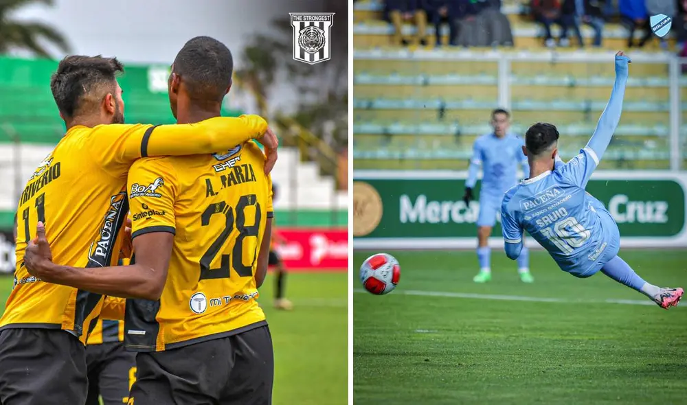 El último clásico paceño quedó 2-1 a favor de The Strongest ante Bolívar. Foto: composición LR/The Strongest/Bolívar/X