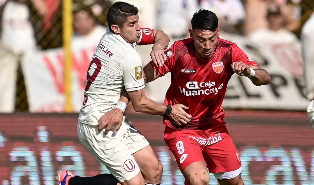 Universitario se repuso de la que parecía una derrota segura ante Sport Huancayo. Foto: Liga 1 Universitario se repuso de la que parecía una derrota segura ante Sport Huancayo. Foto: Liga 1