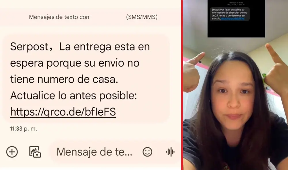 No ingreses a estos falsos enlaces que envían por SMS. Foto: La República / dayannabazann