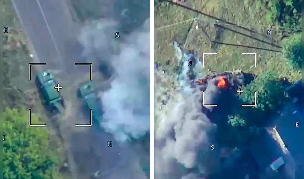 Esta sorpresiva operación a gran escala comenzó la semana pasada en la región fronteriza rusa de Kursk. Foto: Composición LR/AFP. Esta sorpresiva operación a gran escala comenzó la semana pasada en la región fronteriza rusa de Kursk. Foto: Composición LR/AFP.