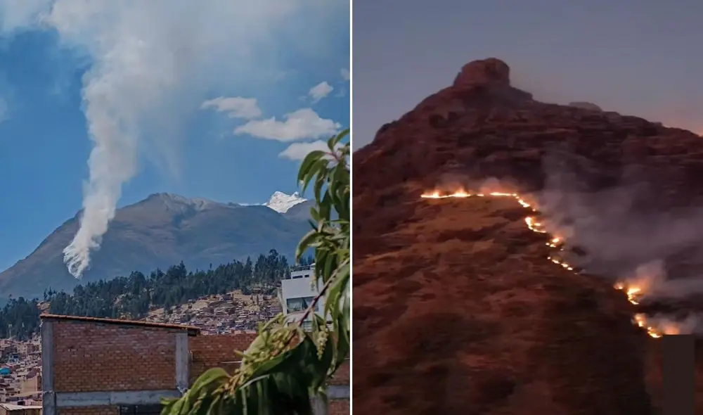 Incendio en Huaraz. Foto: redes sociales
