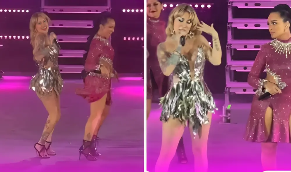 Daniela Darcourt y Leslie Shaw compartieron escenario. Foto: composición LR/TikTok