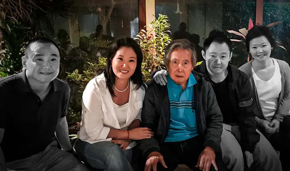 Alberto Fujimori junto a sus 3 hijos. Foto: difusión Alberto Fujimori junto a sus 3 hijos. Foto: difusión
