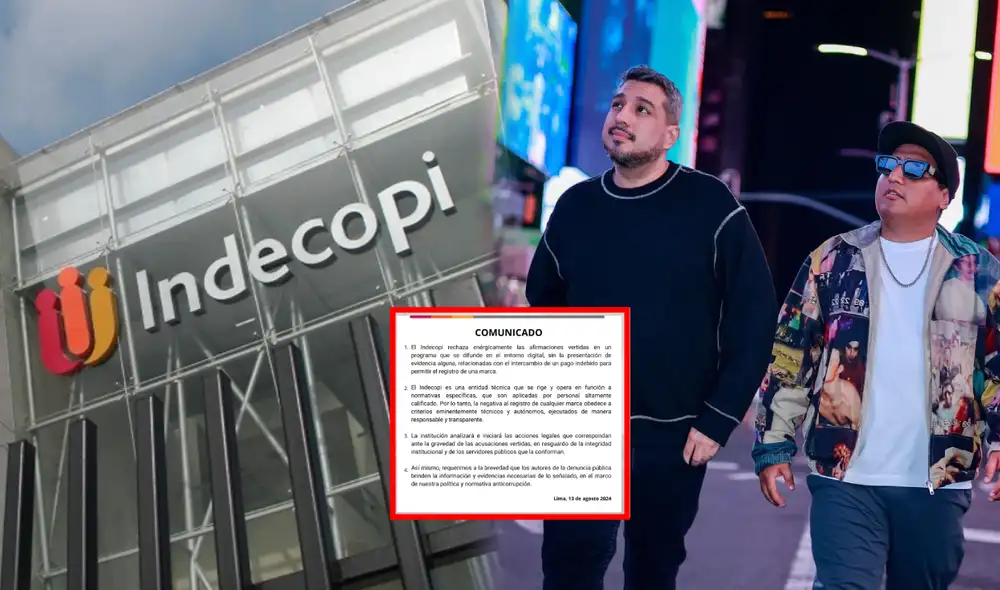 Jorge Luna y Ricardo Mendoza no pudieron registrar el nombre 'Hablando huevadas' en Indecopi. Foto: composición LR/Indecopi/Instagram/Hablando huevadas