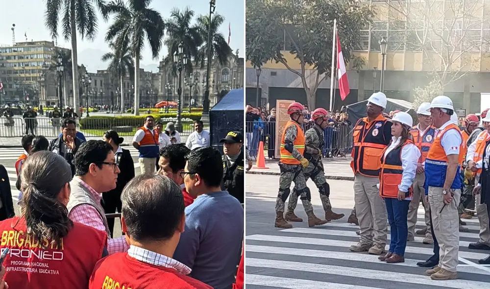 Plaza de Armas cerrada durante Simulacro Nacional Multipeligro. Foto: difusión/LR Plaza de Armas cerrada durante Simulacro Nacional Multipeligro. Foto: difusión/LR