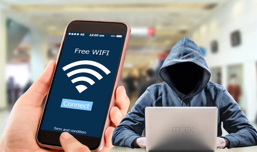 El principal riesgo de las redes Wifi públicas radica en su falta de seguridad. Foto: Composición LR | Cuadernos de Seguridad.