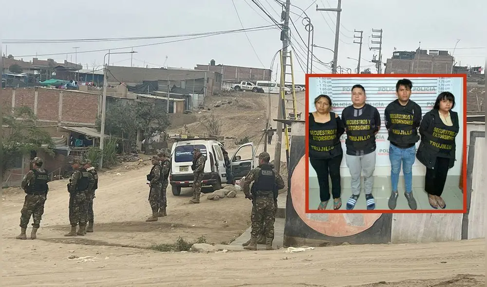 Detectives de la Policía allanaron cuatro inmuebles en la ciudad de Trujillo. Foto: composición LR/Claudia Beltrán/Cortesía