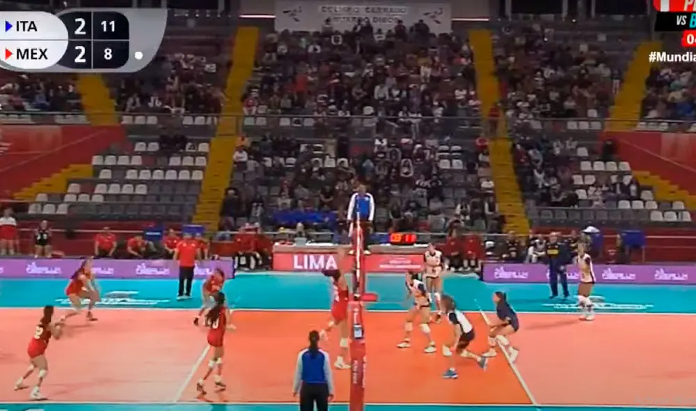 El México vs. Italia fue un gran encuentro por el grupo C del Mundial de Vóley Sub-17. Foto: captura de ATV El México vs. Italia fue un gran encuentro por el grupo C del Mundial de Vóley Sub-17. Foto: captura de ATV