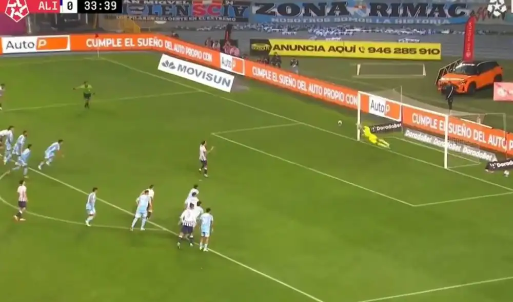 El 'Bigote' no pudo abrir el marcador por la vía penal. Foto: captura de L1 Max