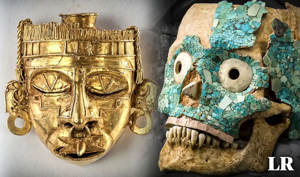 Descubierto en 1932 en Oaxaca, el tesoro de la Tumba 7 de Monte Albán, compuesto por más de 230 piezas de oro, plata y piedras preciosas. Foto: composición LR/Arqueología Mexicana/Instituto Nacional de Antropología e Historia