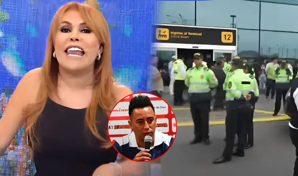 Magaly Medina habló acerca de la PNP por el resguardo a Christian Cueva. Foto: composición LR/ATV/Cienciano