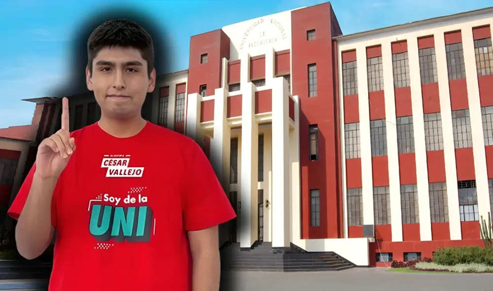 Leonardo compartió su método de estudio que le permitió alcanzar un destacado puntaje en el examen de admisión de la UNI. Foto: composición LR / UNI / Academia César Vallejo.