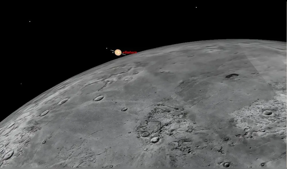 La Luna se oculta detrás de Saturno en este fenómeno astronómico. Foto: IAC