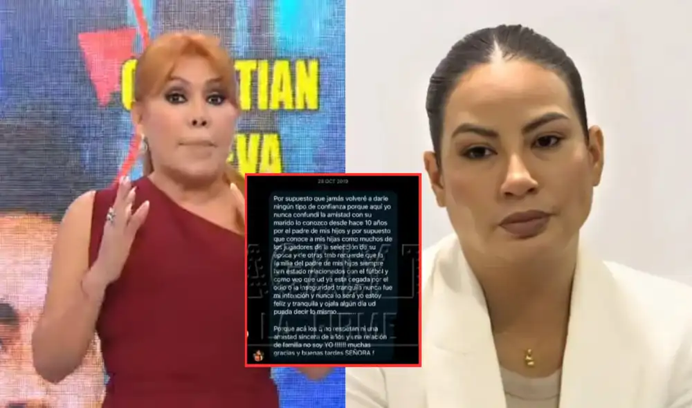 Se revela chat de Pamela López tras infidelidad de Cueva. Foto: composición La República