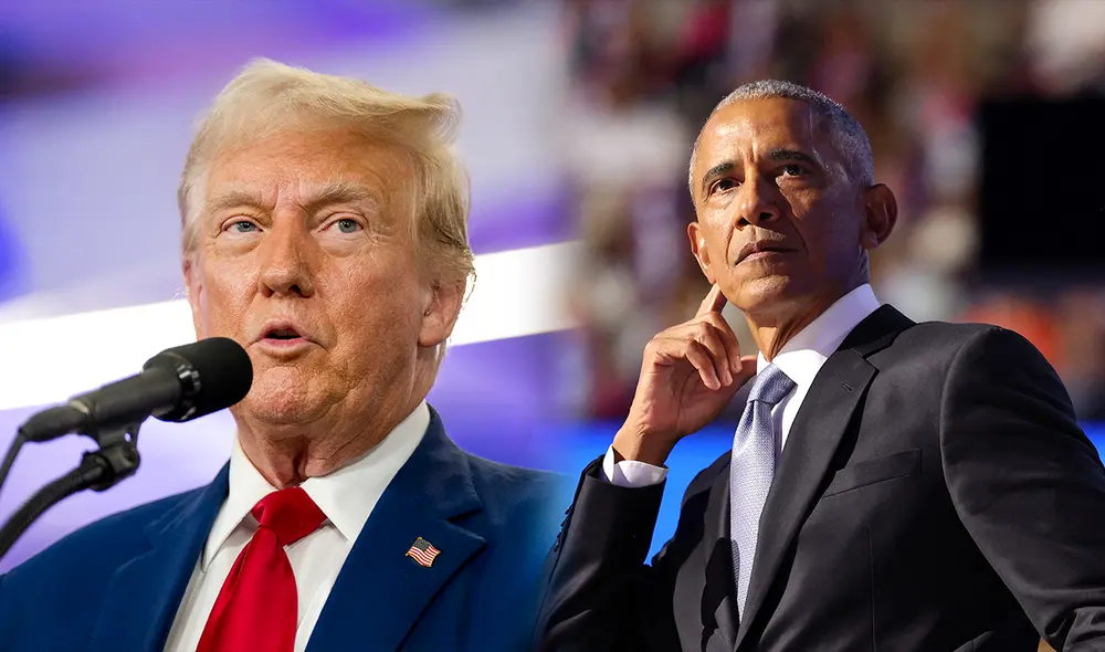 Barack Obama apuntó contra Donald Trump en la Convención Nacional Demócrata. Foto: Composición LR/AFP Barack Obama apuntó contra Donald Trump en la Convención Nacional Demócrata. Foto: Composición LR/AFP