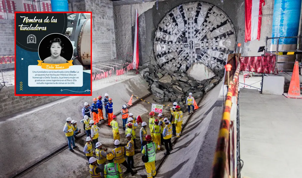 Tuneladora lleva el nombre de una mujer peruana que hizo historia en la UNI. Foto: composición LR/MTC