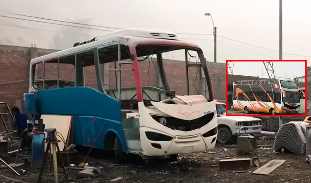 Los buses panorámicos son elaborados clandestinamente en la Carretera Central. Foto: captura América TV