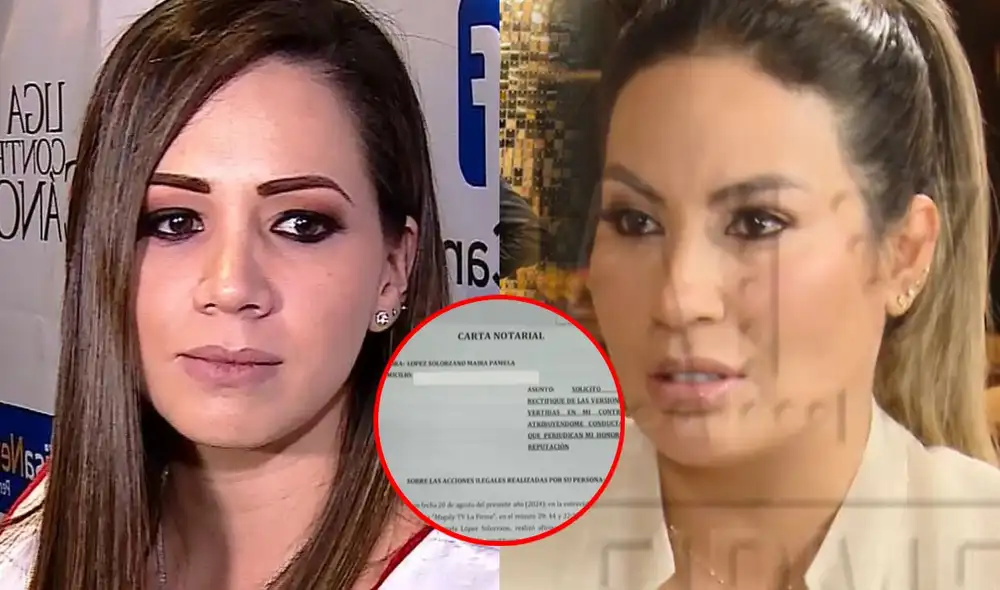 'América Hoy' dio a conocer que Melissa Klug envió carta notarial a Pamela López el 22 de agosto. Foto: composición LR/difusión/América Hoy