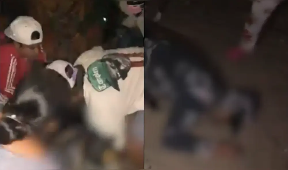 Familiares intentaron ayudar al menor herido, pero este falleció dos horas después. Foto: Captura América Televisión Familiares intentaron ayudar al menor herido, pero este falleció dos horas después. Foto: Captura América Televisión