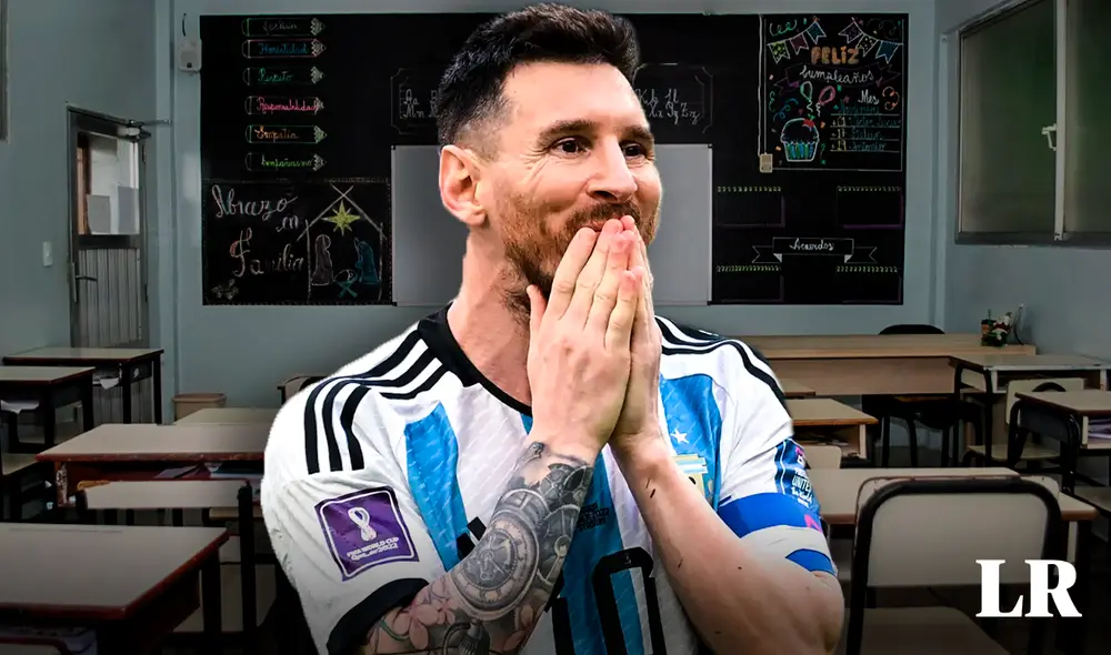 Lionel Messi, seguramente el mejor futbolista de la historia, sorprende a sus seguidores al confesar hasta dónde llegó como estudiante antes del fútbol profesional. Foto: composición LR / AFP / Colegio Italo PLC