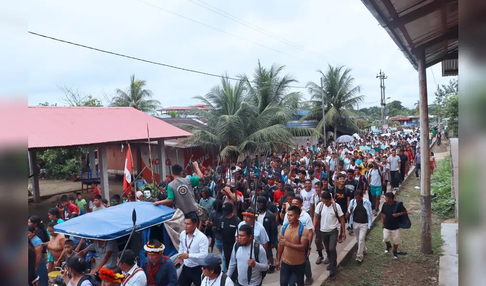 El pueblo wampis se ha movilizado en varias oportunidades para expresar que no permitirá actividades extractivas que ponen en peligro a la naturaleza y a la vida humana.