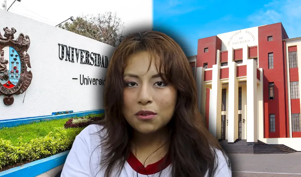 Iris Ortega revela que rindió el examen de admisión de la UNI solo para evaluar su nivel académico. Foto: Composición LR / UNI / UNMSM.