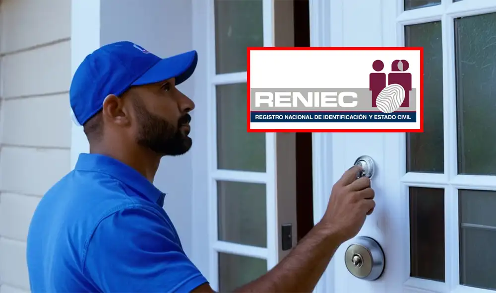 Cuando personal del Reniec se acerque a tu hogar, este debe estar correctamente uniformado. Foto: composición LR/IA/Reniec