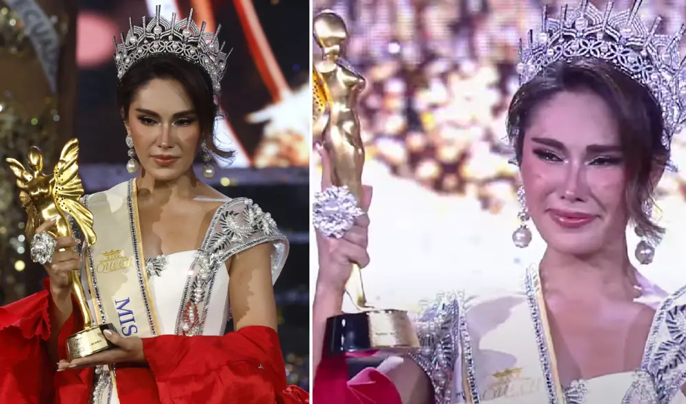 Catalina Marsano consiguió la primera corona para Perú en el Miss International Queen 2024. Foto: Composición LR/Miss International Queen 2024/Instagram/Captura Youtube