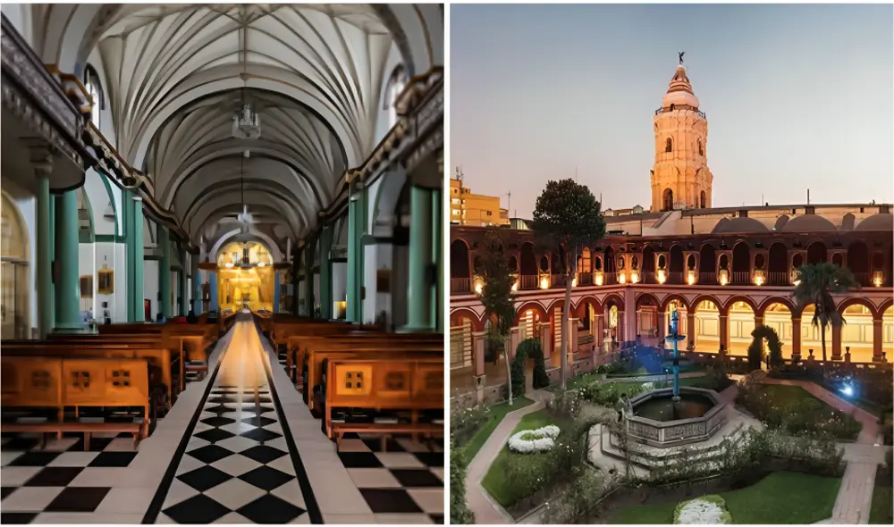La Basílica de Santo Domingo conserva las reliquias de los santos Rosa de Lima y Martín de Porres. Imagen: composición LR