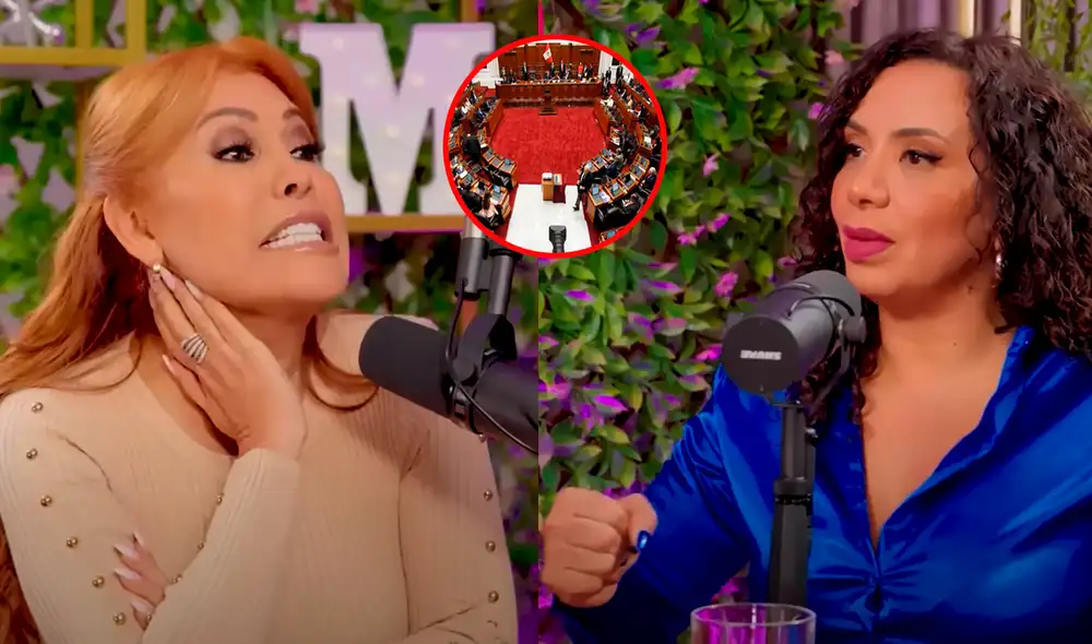 Magaly Medina: Mónica Cabrejos fue exconductora de 'Al sexto día'. Foto: Composición LR/Magaly Medina YouTube.