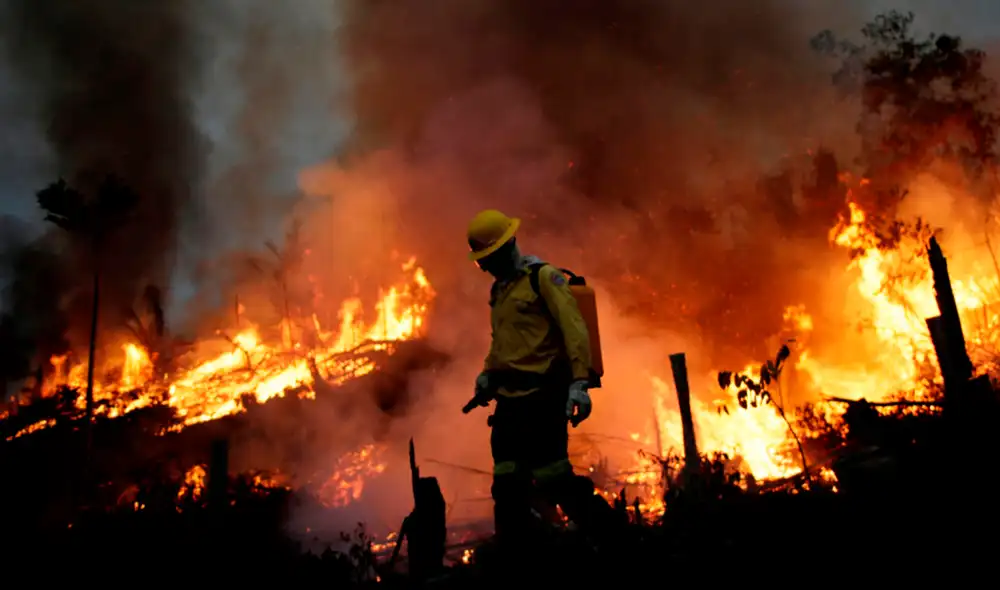 En Brasil, hay 21 municipios de San Pablo que enfrentan incendios forestales. Foto: France 24
