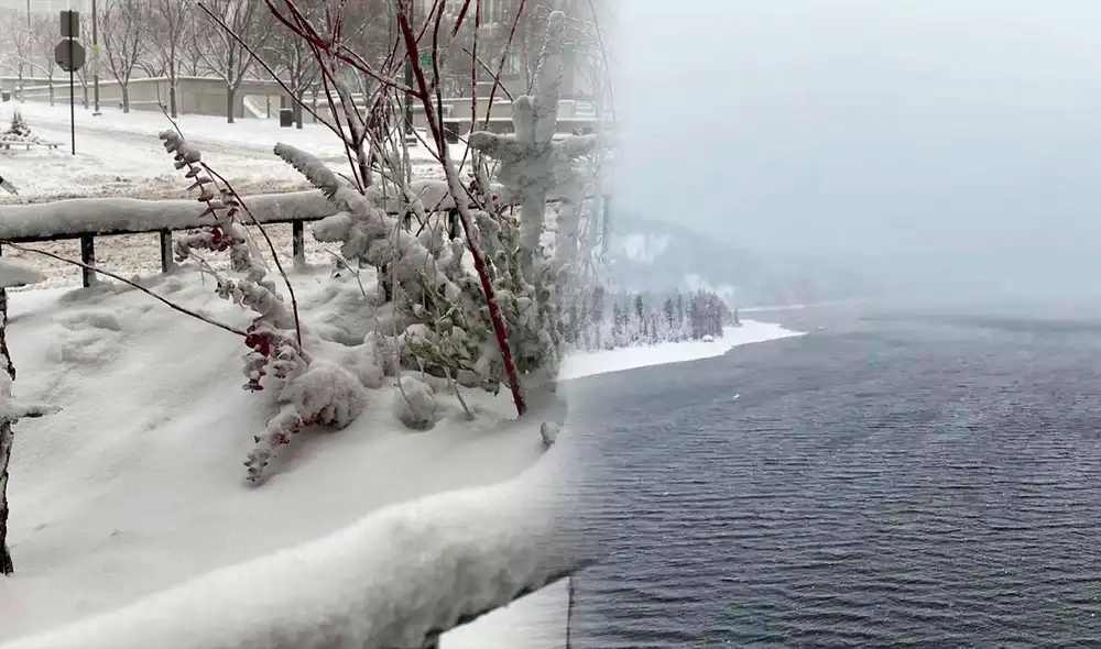 Inédita tormenta de nieve se registró en California luego de incendio forestal | Lr / Composición Jazmin Ceras