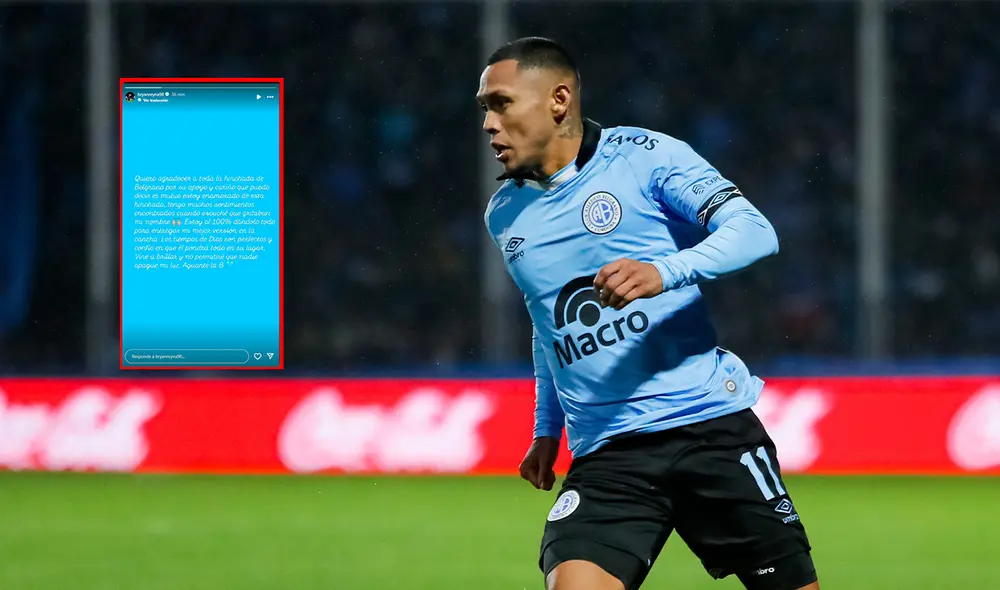 Bryan Reyna llegó a Belgrano desde Alianza Lima. Foto: difusión
