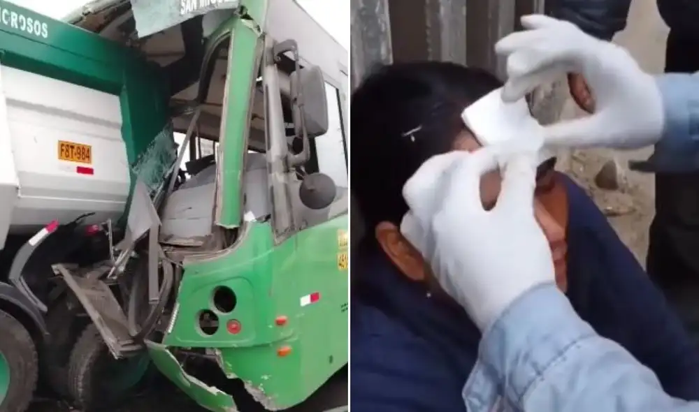 Bus de empresa 'Loritos' quedó destruido. Foto: composición LR/difusión Bus de empresa 'Loritos' quedó destruido. Foto: composición LR/difusión