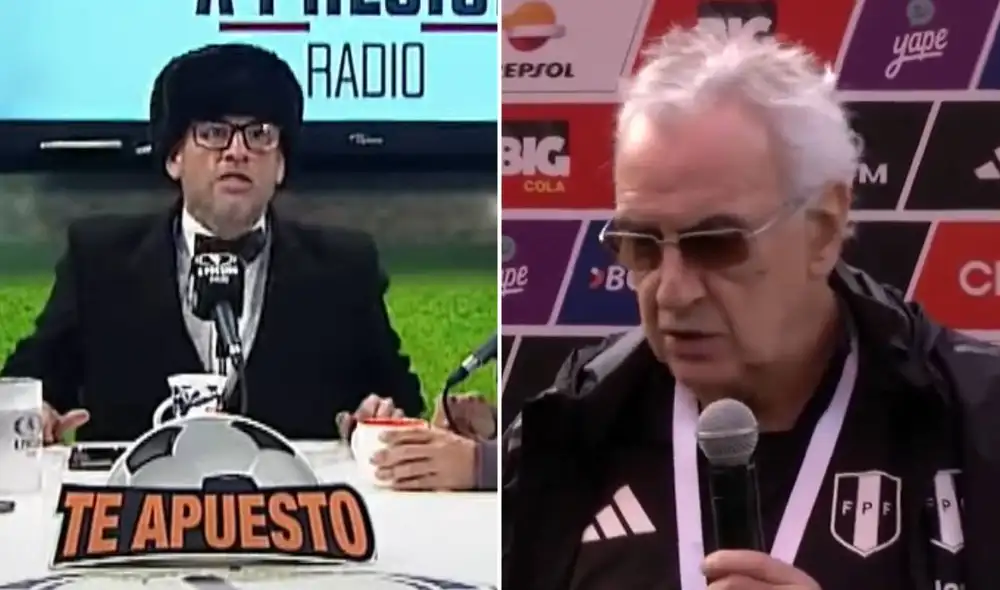 Jorge Fossati debutará con Perú en Eliminatorias, pero estará en el palco por sanción. Foto: composición LR/captura de 'A Presión Radio'