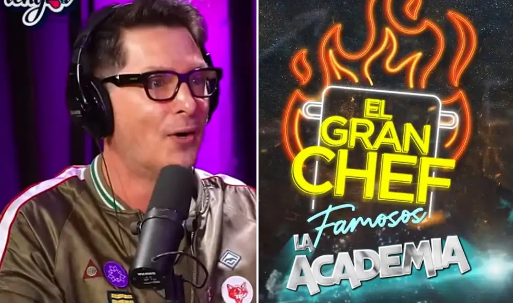 El conductor Cristian Rivero habló sobre 'El gran chef famosos' y 'Yo soy' en el podcast de Jesús Alzamora, 'La lengua'. Foto: composición LR/YouTube/Latina