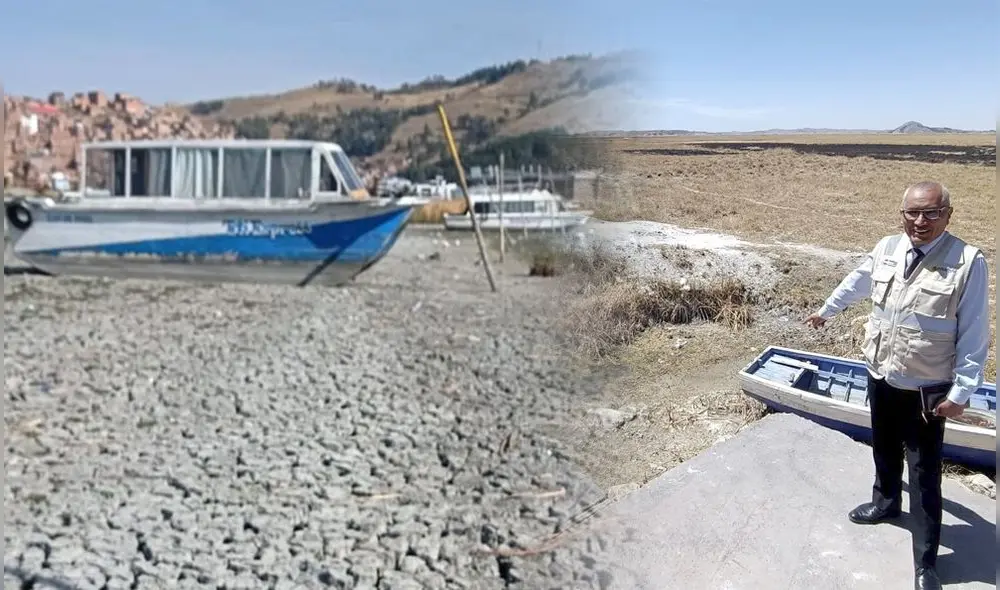 Lago Titicaca, poco a poco, se ve afectado por ola de calor que asola el altiplano. Foto: composición LR/Andina/Liubomir Fernández