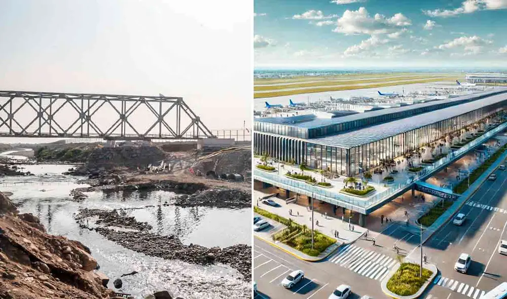 Los puentes temporales, ubicados en el cruce de las avenidas Morales Duárez y Aeropuerto, facilitarán el tránsito de pasajeros, taxis, empleados y buses hacia y desde el aeropuerto Jorge Chávez. Foto: composición LR/difusión