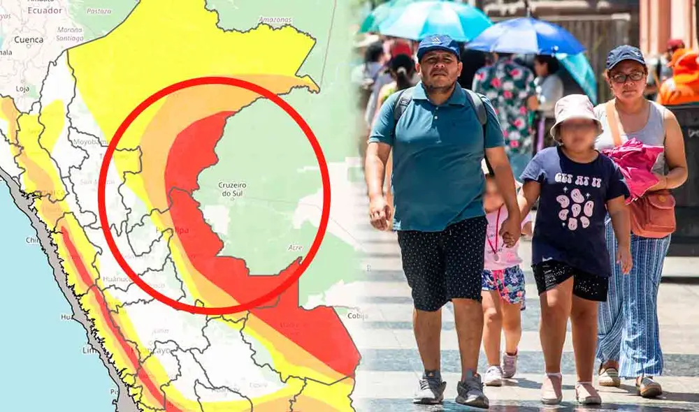 El Senamhi ha clasificado diferentes regiones de la costa, sierra y selva del Perú en niveles de alerta amarillo (moderado), naranja (fuerte) y rojo (extremo). Foto: composición LR/Senamhi/difusión El Senamhi ha clasificado diferentes regiones de la costa, sierra y selva del Perú en niveles de alerta amarillo (moderado), naranja (fuerte) y rojo (extremo). Foto: composición LR/Senamhi/difusión