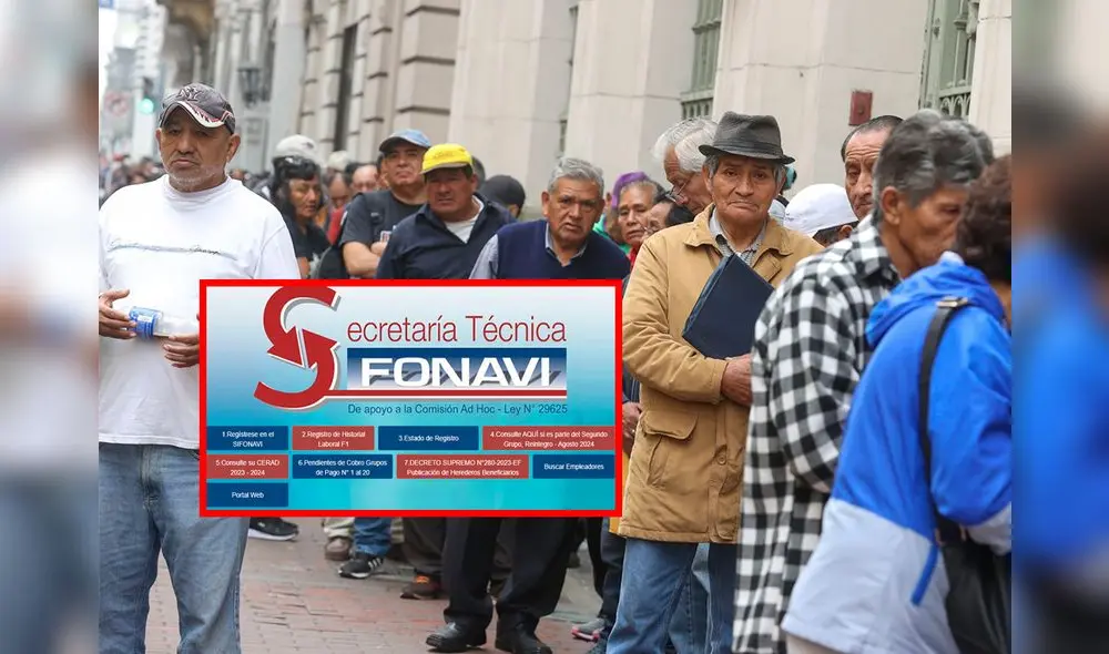 Lista de beneficiarios del grupo Reintegro 2 del Fonavi. Foto: Composición LR/Andina.