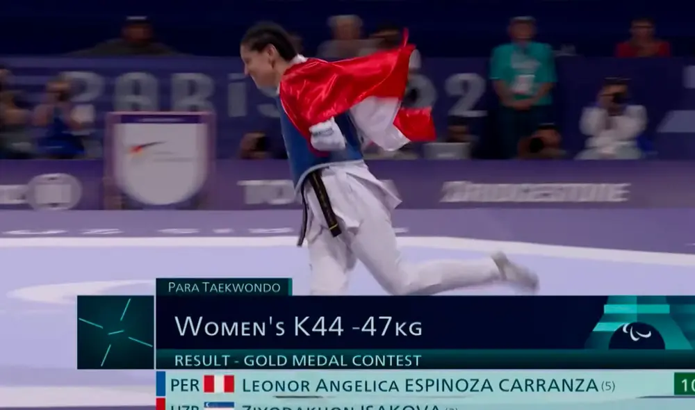 Angélica Espinoza consiguió la medalla de oro en los Juegos Paralímpicos 2024. Foto: captura/Claro Sports Angélica Espinoza consiguió la medalla de oro en los Juegos Paralímpicos 2024. Foto: captura/Claro Sports