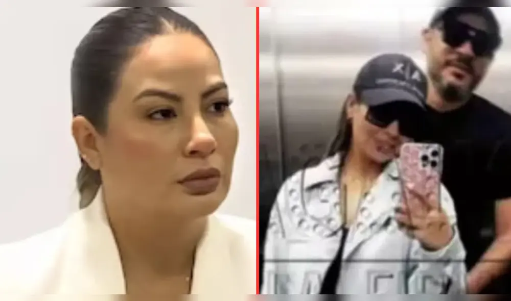 Pamela López abordó el tema de su saliente, a quien no dudó en asegurar que está soltera. Foto: composición LR/difusión/Magaly TV, la firme