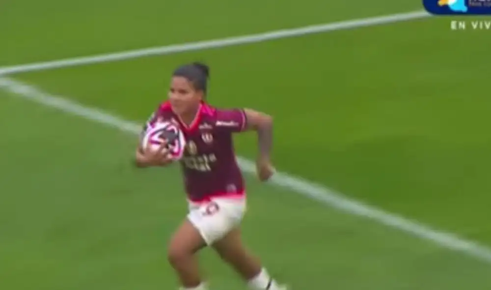 Manuela González convirtió el empate de Universitario ante Alianza Lima en Matute. Foto: captura/Nativa TV